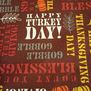 Festive Thanksgiving Cotton Fabric Fat Quarter Set Of 3